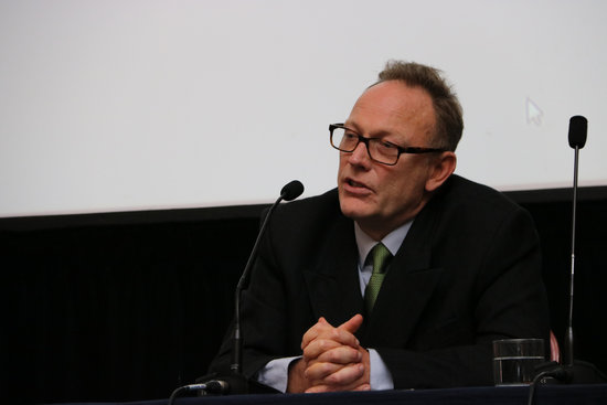 Lawyer Ben Emmerson speaking at a press conference in London